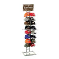 Starke 2 Row Sportswear Retail Store Custom Größe Metallboden Standing Display Ständer für Hüte
